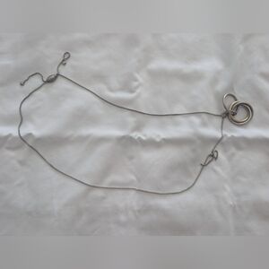 Chic Silver Necklace with Dual Rings